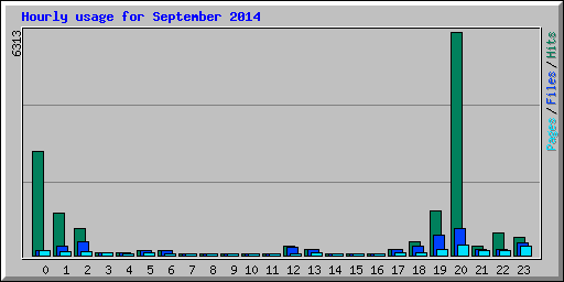 Hourly usage for September 2014