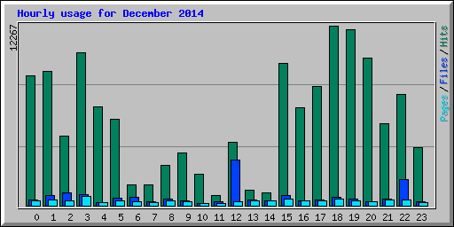 Hourly usage for December 2014